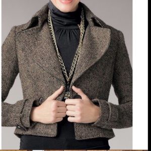 CAbi Tweed Moto jacket size 8